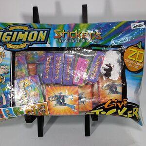 Rare Vintage 2001 Digimon Series 1 Stickers for Trick-or-Treaters "Sealed"